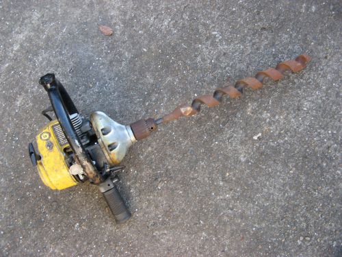 Piston gas powered drill w 1/2&#034; jacob chuck &amp; 16&#034; bit -project-  vintage for sale