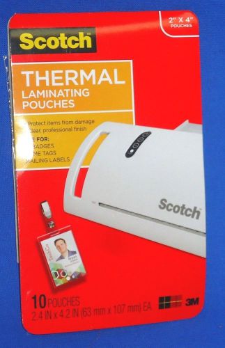Scotch Thermal Laminating Pouches 2x4 10 Pack C029