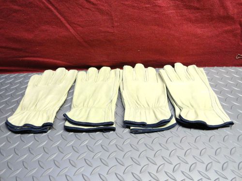 Four Pair of Leather Work Gloves (Size: Extra Large)