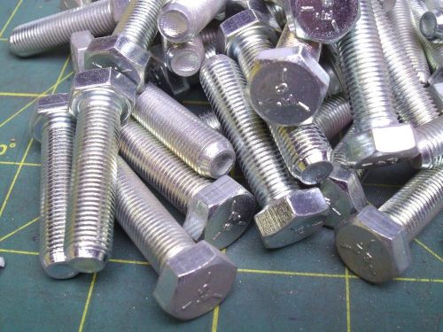 Hex cap screws 3/8-24 x 1-1/2 grade 5 zinc full threads (qty 21) #57175 for sale