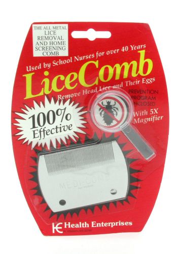 LICE COMB ALL METAL 100% EFFECTIVE INCLUDING MAGNIFIER Medi-Comb 5x Magnifier