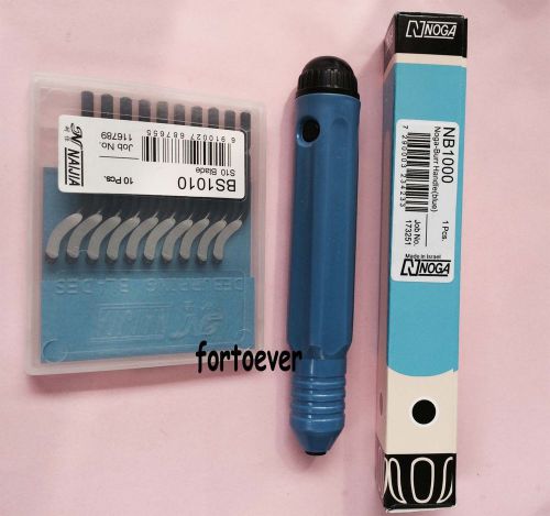 1pcs noga nb1000 burr handle with 10 blades hand bs1010 deburring tool for sale
