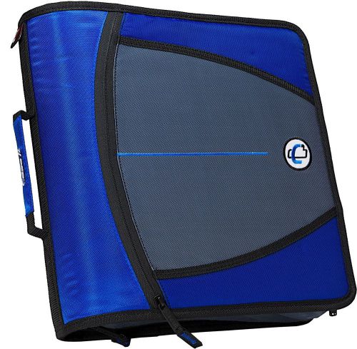 Case-it large capacity 3-inch zipper binder, blue, d-146-blu for sale