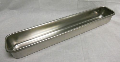 New miltex stainless steel catheter tray 3-943 - 17 1/4&#034;x4 1/2&#034;x 2&#034; for sale