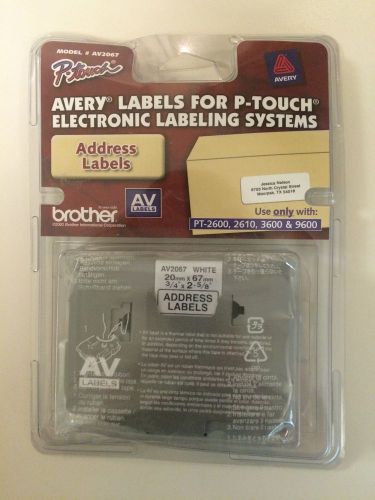 Brother P-touch tape - PT 2600, 2610, 3600 &amp; 9600 - Model #AV2067