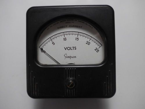 Simpson Model 27 0-25vdc panel meter