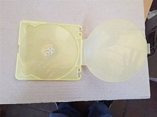 25 Super Slim Poly CD BluRay DVD Disc Clamshell Jewel Cases Yellow USA SHIPPING