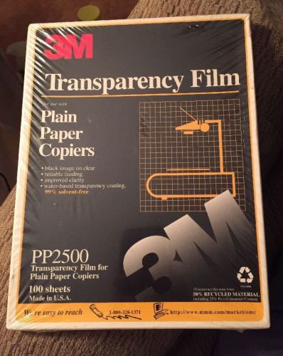 3M Transparency Film For Use With Plain Paper Copiers - PP2500 - Factory Sealed