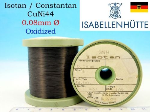 1x 287g SPOOL O ISOTAN Constantan 40AWG 0.08mm 94.60?/m 28.8?/ft Resistance WIRE