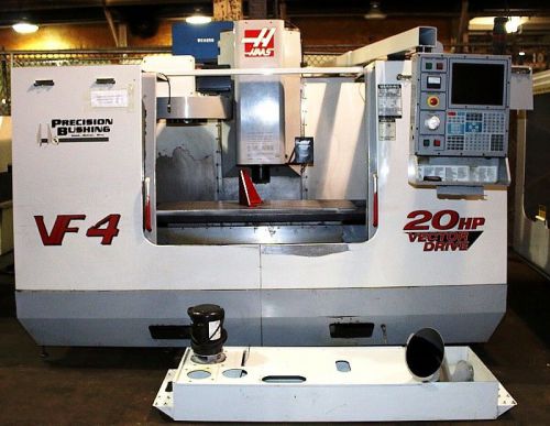 2001 haas vf-4 vertical machining center, 20&#034; x 50&#034; travels, 2 speed gearbox for sale