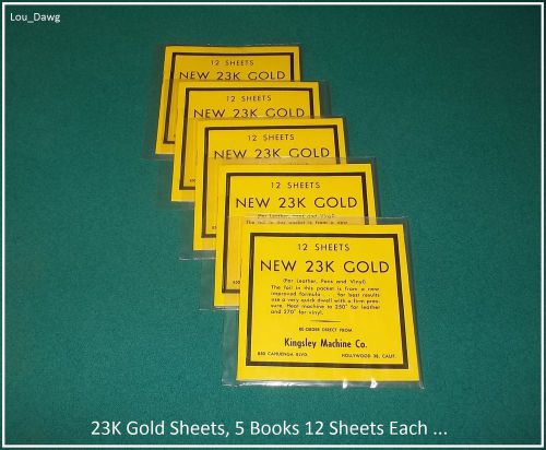Kingsley  Machine ( 23K Gold Sheets, 5 Books 12 Sheets Each ) Hot Foil Stamping