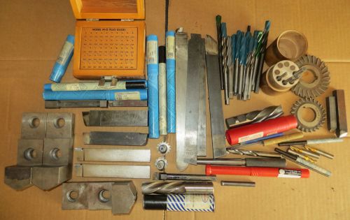 Large lot of machinist tools - lathe end mill reamers