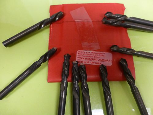 Screw machine drill left hand 19/64 dia high speed titex germany new 10pcs$21.15 for sale