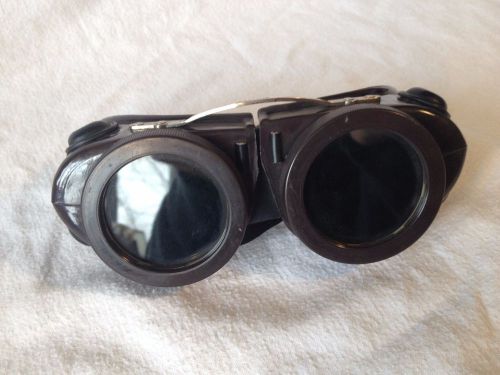 Vintage Willson Safety Welding Goggles Glasses Green Tint Lenses