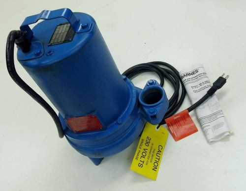 Barnes se52 sewage ejector pump. 5 hp, 1750 rpm submersible non clog pump new for sale