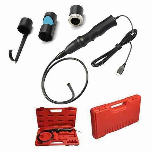 6LEDs/7.2mm USB Endoscope Inspection Snake Camera Borescope+Magnet+Hook+Mirror