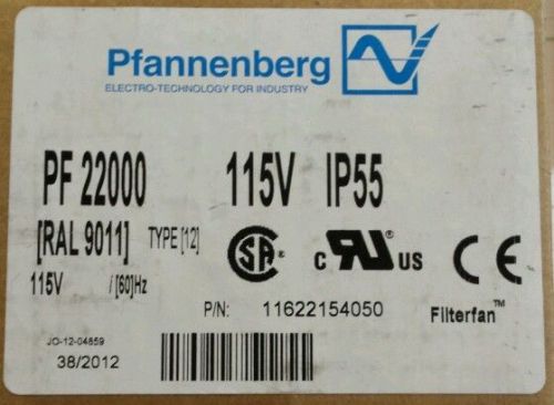 Pfannenberg PF-22000 Filter Fan New 115V IP55