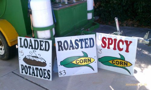 Corn roaster vendor trailer sinks business food concession two burners events for sale