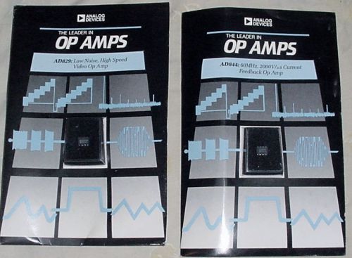 NOS Two Analog Devices. High Speed OP Amps sample packets with Data Sheets