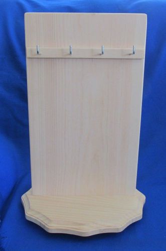 Hand Crafted Wooden Necklace Display Spinning Rack Made in USA Heavy Duty 2 Side