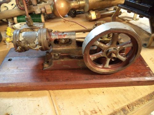 Small Stuart type steam engine hit miss boiler tractor working nice