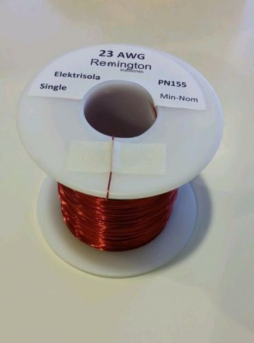 23 awg guage enameled copper magnet wire 1.0lbs 634&#039; length 0.0236&#034; 155c red for sale