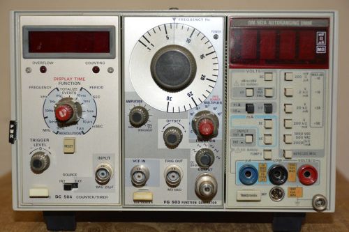Tektronix TM503 w/ DC504 counter, FG503 Func. Gen. &amp; DM502A Autoranging DMM