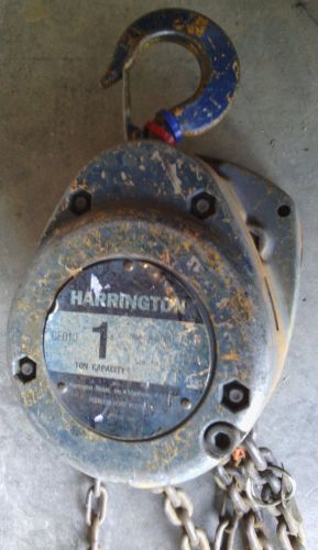 Harrington hoists cf4 1-ton chain hoist 10 foot chain code cf010 for sale