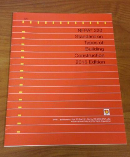 NFPA 220 2015 edition standard on building types of construction
