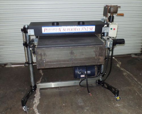 Performax supermax 37&#034; dual drum sander 5hp single phase variable feed extension for sale