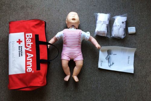 New &#034;baby anne&#034; american red cross health &amp; safety services test kit + extras for sale