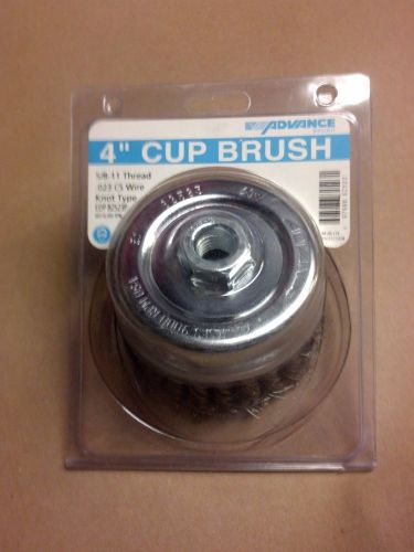Advance brush edp 82523p 4&#034; cup brush .023 cs wire knot type 5/8-11 thread for sale