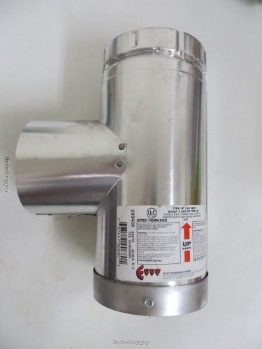 Speedi-Products BV-SWTA 444 4&#034; x 4&#034; x 4&#034; B-Vent Single Wall Tee Aluminum