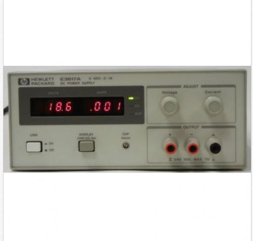 HP/Agilent E3617A DC Power Supply, 0 to 60 Vdc, 0 to 1 A, 60W