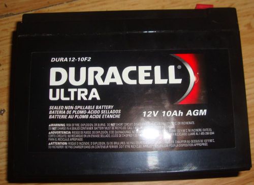 BRAND NEW DURACELL ULTRA 12V DURA12-10F2 SEALED BATTERY FOR BACKUP LIFE SUPPORT