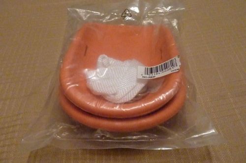 Rubber knee pads with straps, new in package, orange, white straps -
							
							show original title for sale
