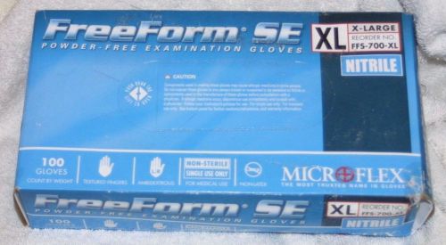 Microflex freeform se nitrile exam gloves x-large powder free 100 in box for sale