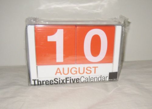 Design Ideas Three Six Five Perpetual Calendar - Orange