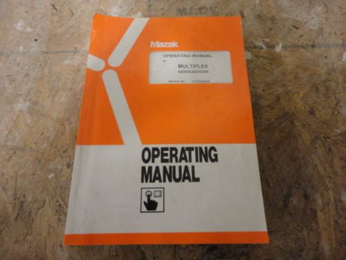 Mazak Multiplex 4200 6200 6250 Operating Manual