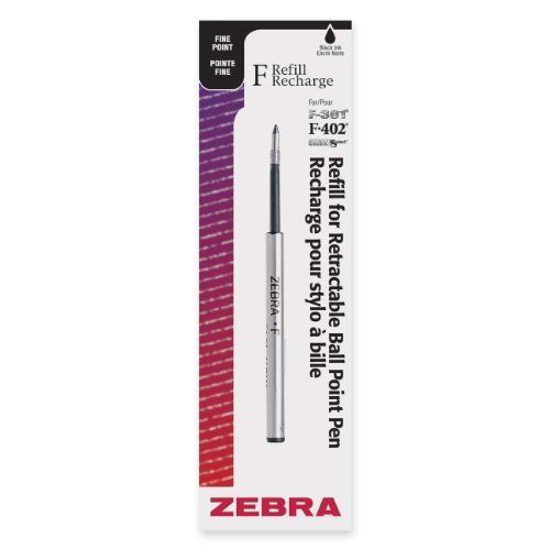 Zebra, F-Refill, 0.7mm, Black Ink, 1 Pack (85511)