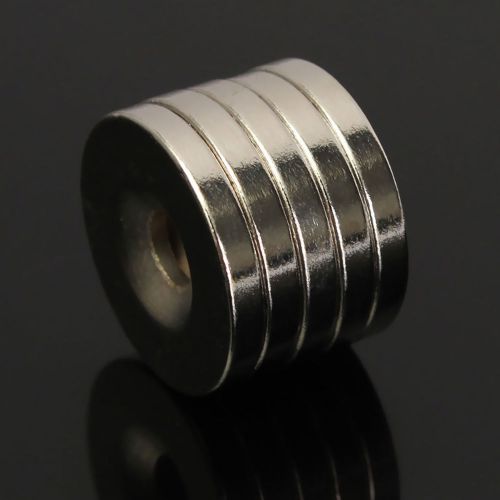 5Pcs N50 Strong Round Rare Earth Neodymium Fridge Magnets 20x3x5mm Hole 5mm