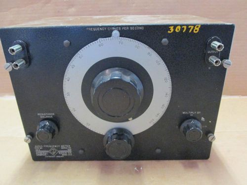 General Radio Co Audio Frequency Meter Type 1141-A Serial # 505