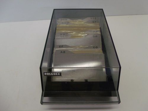 Rolodex Card File CBC-200 with business cards &amp; transparent sleeves