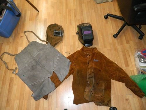 PACIFIC welding jacket with apron and two helmets ALL SIZE 2X E284
