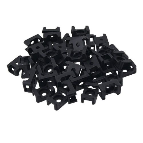 Black 9mm cable tie mount saddle type plastic wire bundle holder ct for sale