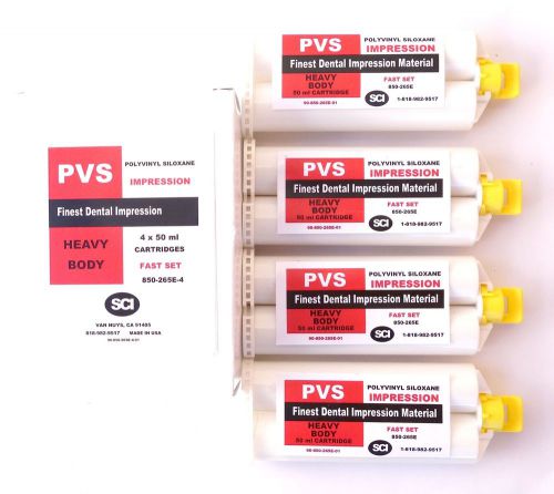 HEAVY BODY FAST 90 SECOND SET PVS SILICONE IMPRESSION CARTRIDGE MATERIAL 24x50ml