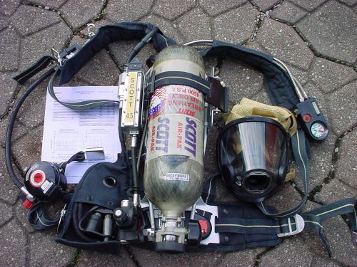 Scott ap50 4.5 hp fire dept fireman firefighter air pack scba 062915 for sale