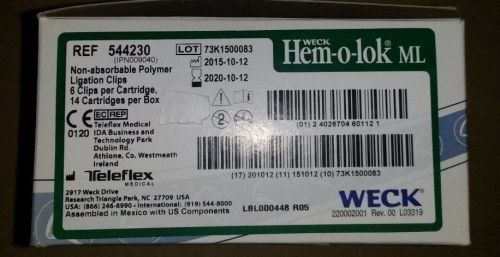 WECK HEM-O-LOK POLYMER LIGATING CLIP REF. 544230 SIZE M-L GREEN  bx/14