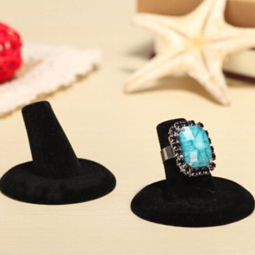 NEW Black Velvet Finger Ring Stand Jewelry Display High Quality ymq