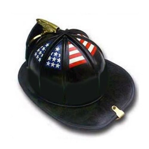 Firefighter Helmet decals USA Flag Set, 6-Part-ORIGINAL 2-Layer Hand Cut